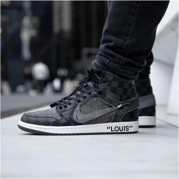 Nike Air Jordan 1 Custom “Off Louis” LV for Ceeze Sneakers Men’s 8 NEW - Picture 1 of 9